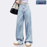 Benimeria-High-Waist Wide Leg Denim Pants