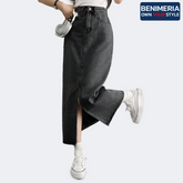 Benimeria-WomenSkirts Simple Daily Casual Denim