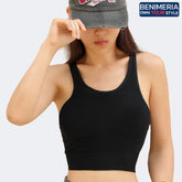 Benimeria-Womens Crisscross BackCrop Sports Tank Top