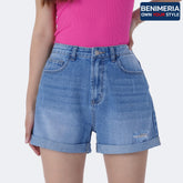 Benimeria-Womens Denim Shorts High-waisted Short Jeans