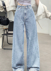 Benimeria-High-Waist Wide Leg Denim Pants