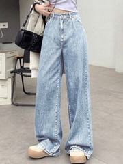 Benimeria-High-Waist Wide Leg Denim Pants