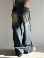 Benimeria-Womens Loose Fit Wide Leg Jeans Streetwear Denim Pant