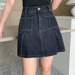 Benimeria-Womens Cargo Simple Daily Casual Denim Skirt