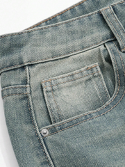 Benimeria-Womens Loose Fit Wide Leg Jeans Streetwear Denim Pant
