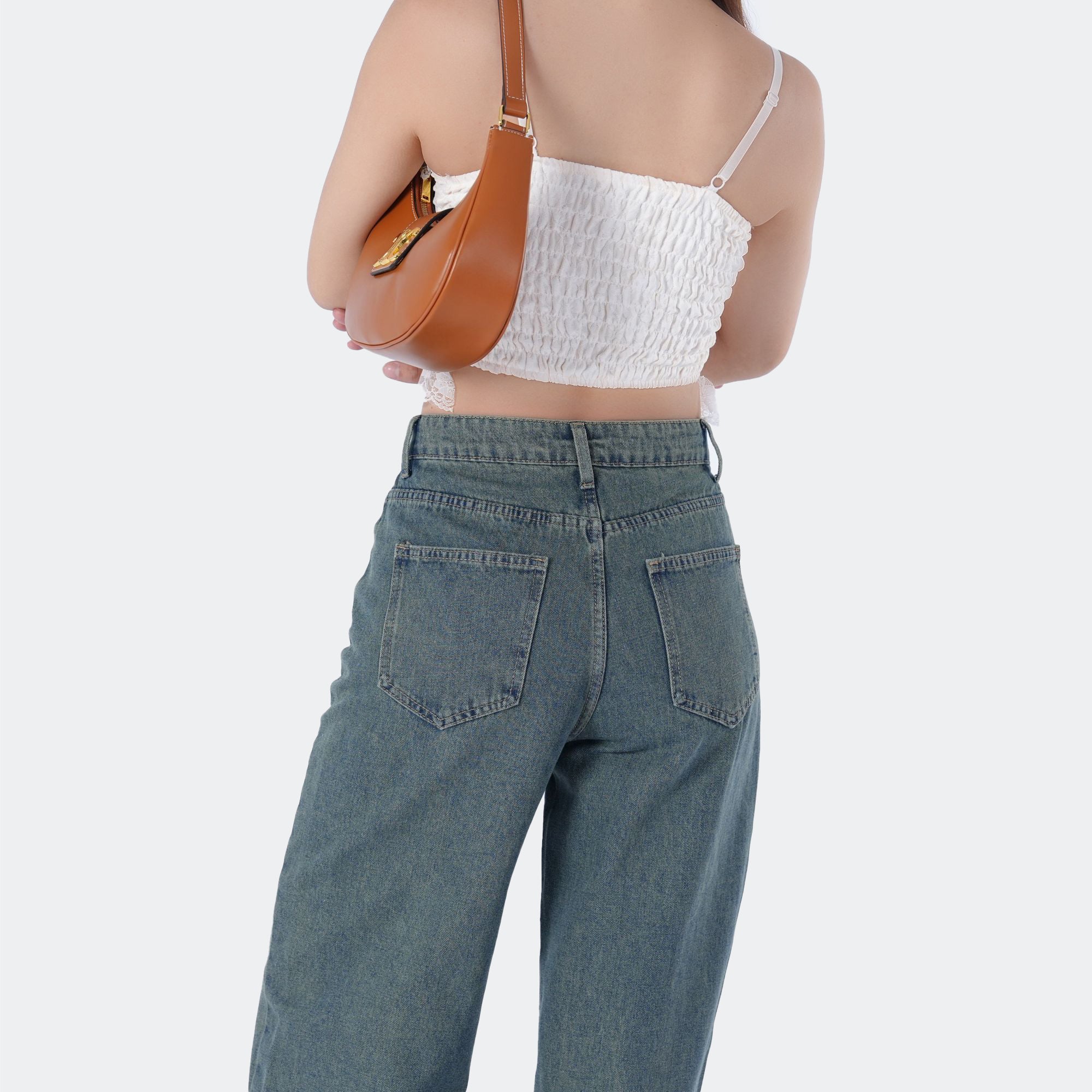 Benimeria-Women's Wide-leg jeans High-waisted skinny straight-leg pants