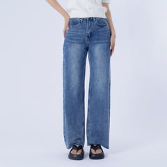 Benimeria-Women's High Waistwide leg Jeans Straight Leg Pants