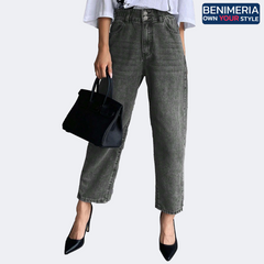 Benimeria-Ladies Solid Jeans Color Simple Daily Denim Work Style Pants