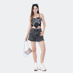 Benimeria-Womens Denim Shorts High-waisted Short Jeans