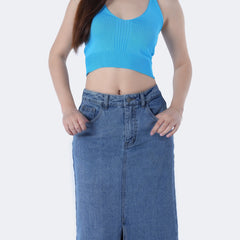 Benimeria-WomenSkirts Simple Daily Casual Denim