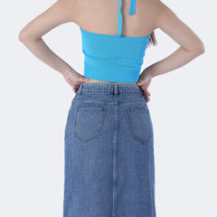 Benimeria-WomenSkirts Simple Daily Casual Denim