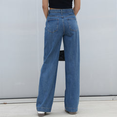 Benimeria-Womens Jeans High Waist Wide Leg Streetwear Denime Pant