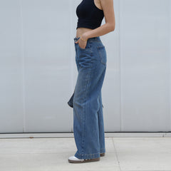 Benimeria-Womens Jeans High Waist Wide Leg Streetwear Denime Pant