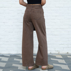 Benimeria-Womens High-waisted Jeans Wide-leg Streetwear Denim Pants