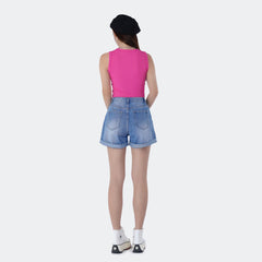 Benimeria-Womens Denim Shorts High-waisted Short Jeans