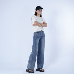 Benimeria-Women's High Waistwide leg Jeans Straight Leg Pants